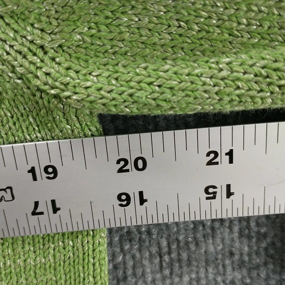 Icelandic Design Women's Silk Blend Cardigan Green Large Long Sleeve Crochet - Picture 15 of 15